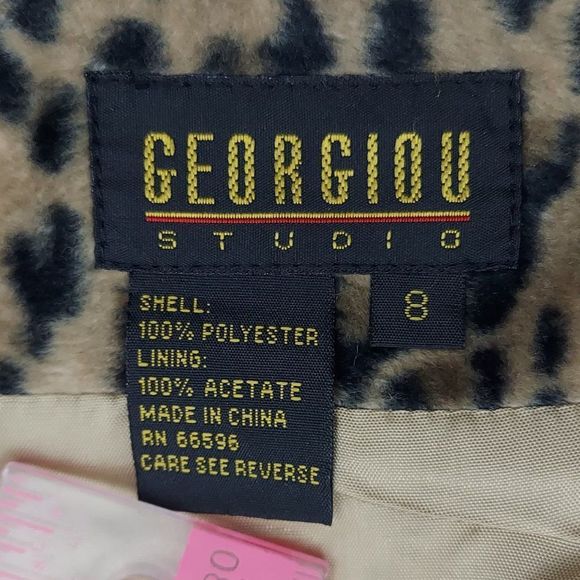 Vintage 90s Y2K Georgiou Studio Animal Print Skirt - Picture 6 of 14